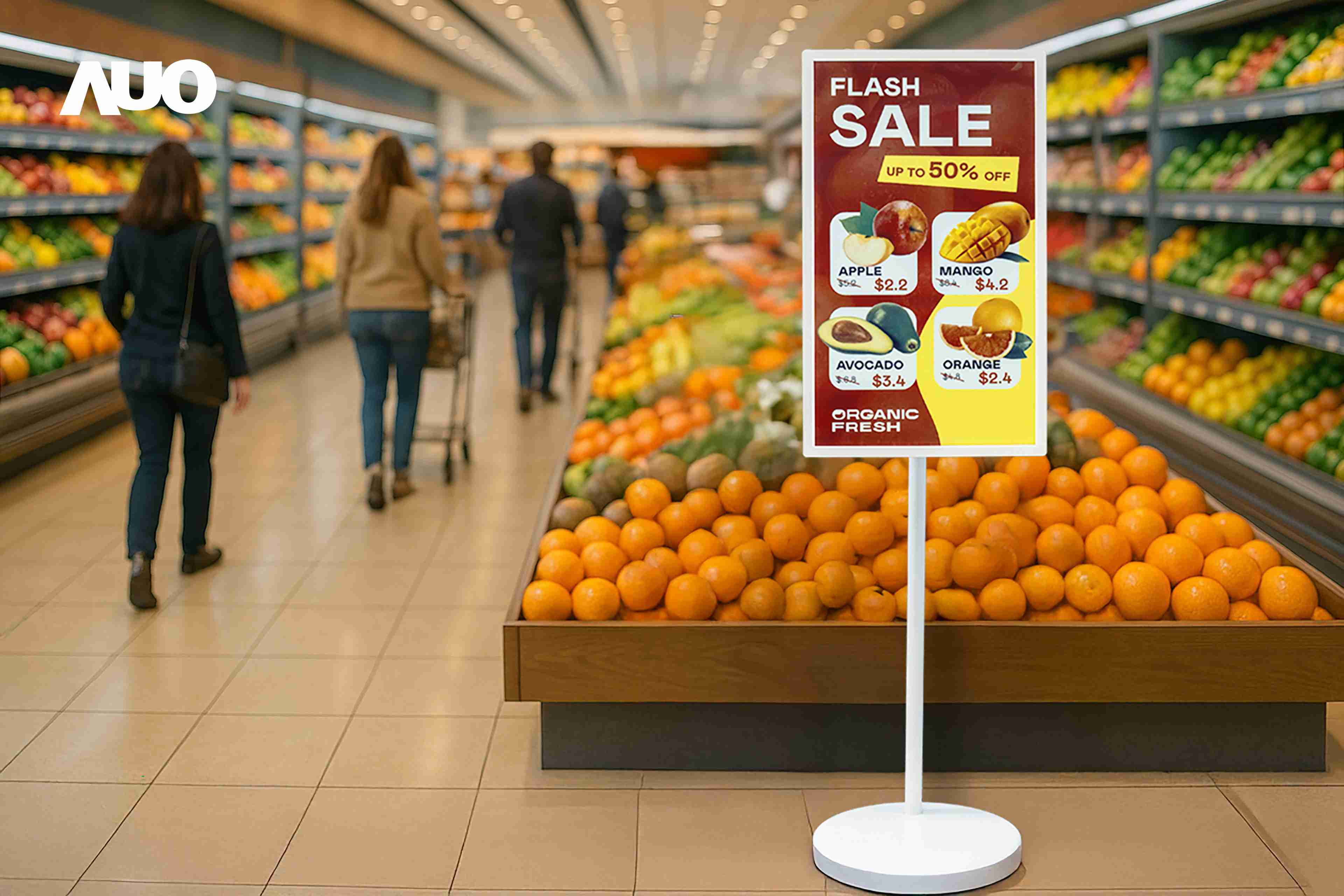 达擎首亮相低功耗、、全彩的〝aecoPost电子纸解决方案〞，，，仅在更新画面时需要微量的电力驱动，，无需布建电线的便捷设计，，，，使其可灵活应用、、、随意置放，，，，并可透过云端或行动装置app，，，，轻松管理及排程广告内容，，，晋升店头营销利器。。。。